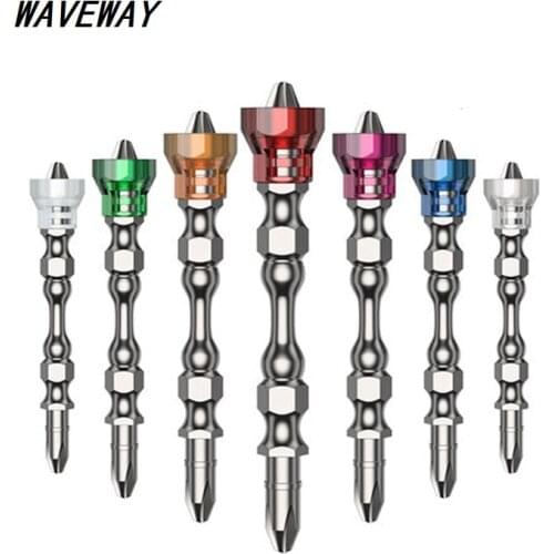 Waveway 65mm Screwdriver Bit Set Phillips Double Head PH2 Magnetic Bits 1/4'' Hex Shank S2 Steel For Electric Screw Driver