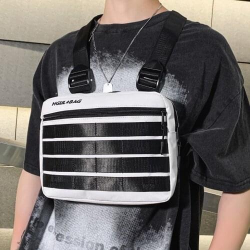 New Chest Bag For Men Tactical Vest Bag Casual Function Chest Rig Bags Streetwear For Boy Waist Pack Men Casual Shoulder Bag