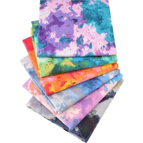 Nanchuang Tie Dye Series Cotton Poplin Plain DIY Sewing Quilting Patchwork Cloth For Skirt Dress Shirt Material Tissue 100x145cm