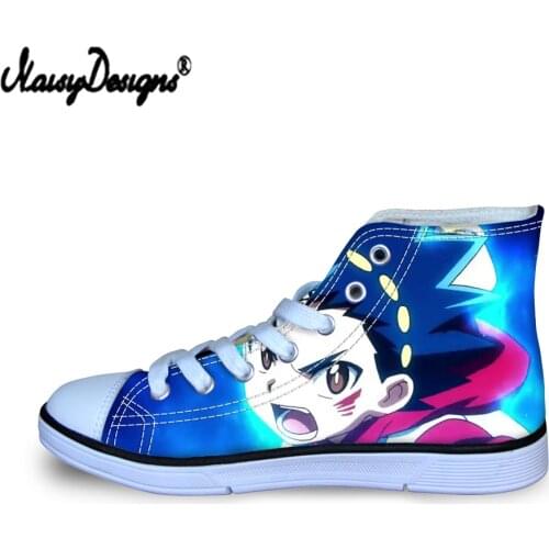 NOISYDESIGNS New Fashion Shoes Anime Pattern Kids Sneakers Childrens Shoes Girls Outdoor Flats Boys Sport Canvas Shoes Wholesale