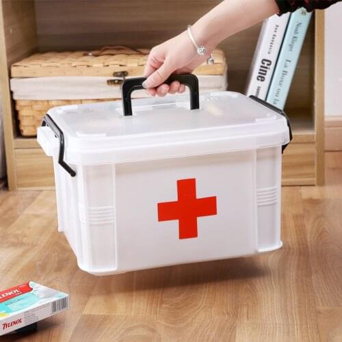 2021 NEW Free Shipping Home First Aid Kit Survival Medicine Layer Capacity Outdoor Emergency Rescue Kit Portable Shockproof