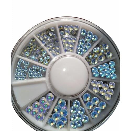NEW Mix SS6/SS8/SS10/SS16 STRASS NAIL ART Rhinestones Crystal Clear Blue Gold Light Flatback Stones Glass Nails Craft Strass