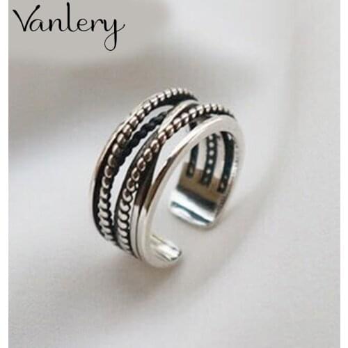 New Trendy Personality Punk Lines Rings For Women Lady Resizable Size Rings Party Jewelry Charm Gifts