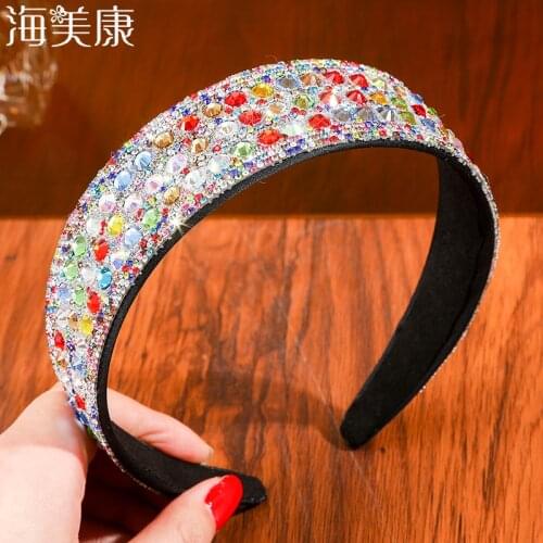 Haimeikang Gold Pearl Hairbands For Women Hair Accessories Designer Handmade Flower Hoops Wedding Headband Metal Head Bands New