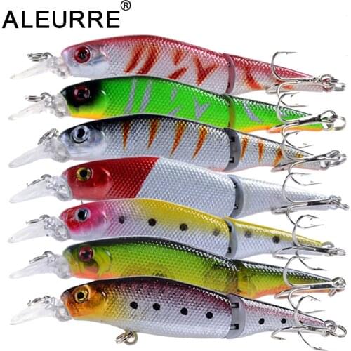 9cm/7.2g Jointed Swimbait Fishing Lure two Sections Minnow Bait Hard Plastic Wobbler Topwater Crankbait Rattlin Lures Leurre