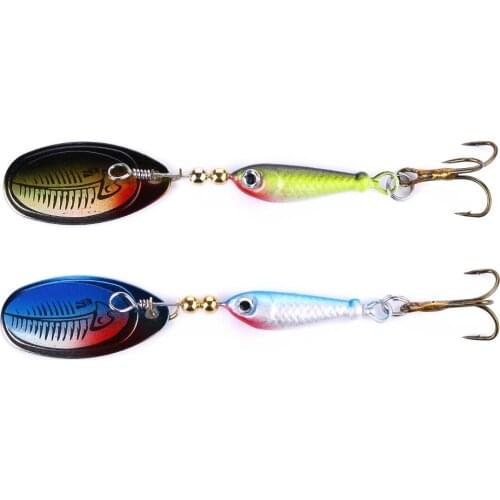 10pcs 5.5cm 9g Fishing Lures Metal Fishing Spoons Saltwater Hard Spinners Casting Sinking Lures for Pike Salmon Walleye and Bass