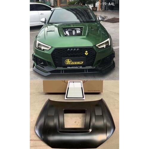Applicable to 17-19 Abt Audi A4l Refitting Rs4 Big Encircle Middle Net Side Skirt Rear Bar Wind Knife Front Shovel Black Warrior