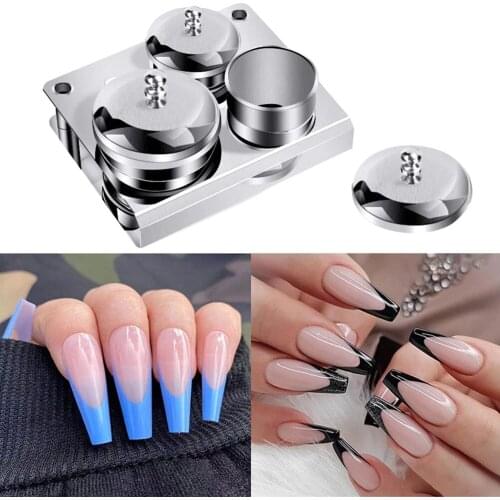 3Pcs/Set Professional Acrylic Nail Tips Cup Stainless Steel Dish Liquid Powder Holder Container Nail Art Tools Nail Equipment
