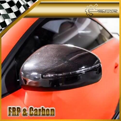 Car styling For Audi TT MK2 2006-2014 (Type 8J) Carbon Fiber Mirror Cover Trim(Stick on) Glossy Fibre Auto Racing Body Kit