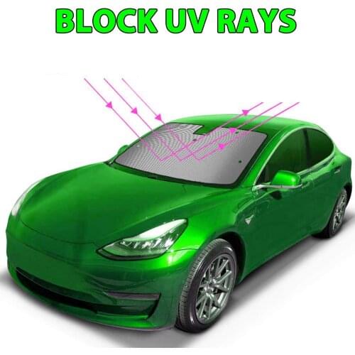 VANSSI Windshield Sunshade Car Auto UV and Sun Protection Front Sun Shade for Tesla Model 3 Accessories