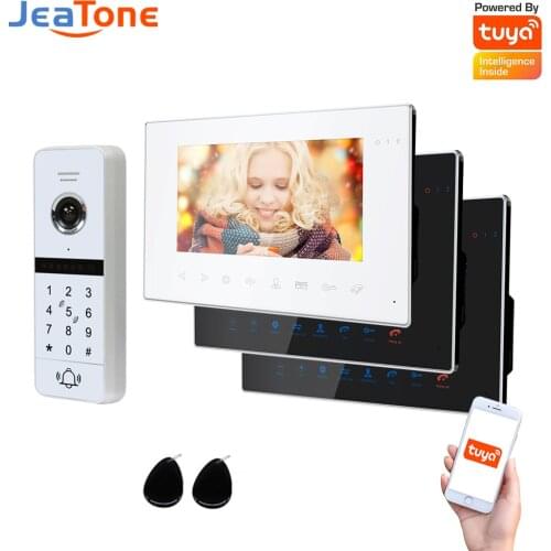 Doornanny WiFi Video Intercom Kit Villa Apartment System 1Doorbell 3Home Doorphone Video Call AHD 960P Tuya APP Remote Unlock