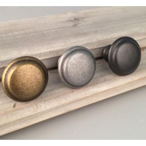 Vintage Drawer Knobs Cabinet Pulls Handles Knobs Rustic Antique Brass Silver Black Cupboard Knobs Retro Kitchen Knob Pull