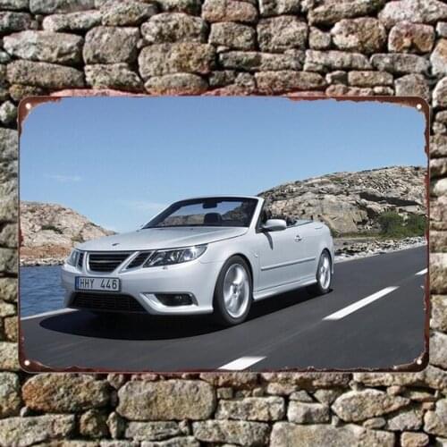 High Quality Home Wall Decor Wall Posters Sport Car Metal Tin Sign Coffee Bar Decor