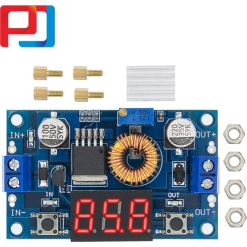 XL4015 5A High power 75W DC-DC adjustable step-down module+LED Voltmeter Power supply module PULAR