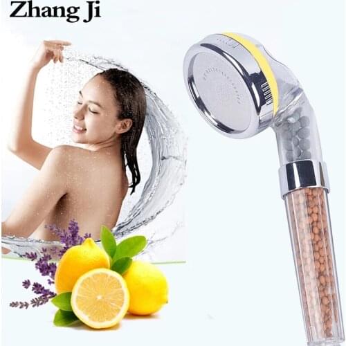 ZhangJi Bathroom High Pressrue Filter SPA Shower head Big Panel Lemon/Lavender Scent Skin care Handheld Perfume Saving Water