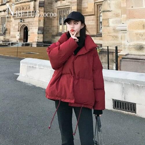 Women Parkas Short Bread Style Korean Thick Students Outwear Harajuku Bf Style Female Jacket