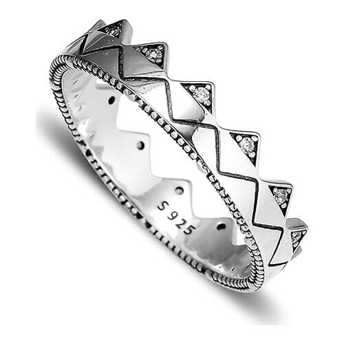 Summer New Fashion Ring EXOTIC CROWN RING Sterling Silver Jewelry For Woman Jewelry Make Up Fashion Jewelry Rings