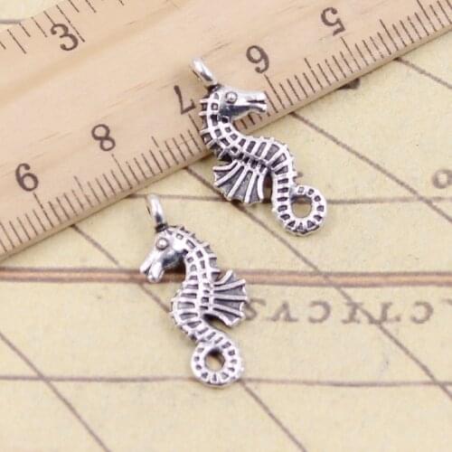 20pcs Charms Hippocampus Seahorse 23x11mm Tibetan Silver Color Pendants Antique Jewelry Making DIY Handmade Craft