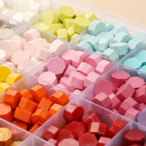 600Pcs 24 Colors Retro Boxed Seal Sealing Wax for Wedding Invitation Letters
