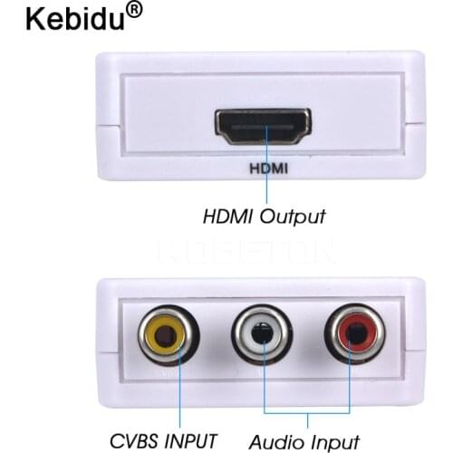 Kebidu Mini HD Video Box 1080P AV Converter Adapter Standard HDMI-compatible to AV Interface for PS3 for PS4 HDTV VHS HD DVD