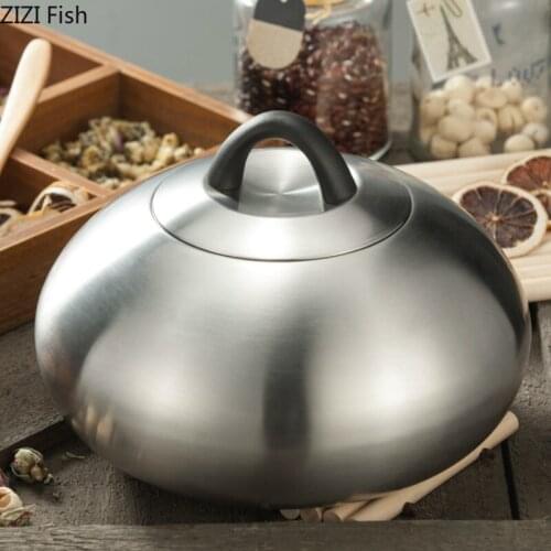 Stainless Steel Jars Dust-proof Sealed Tank with Cover Tea Snack Pot Grain and Miscellaneous Grain Food Storage Container