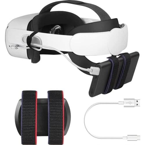 Oculus Quest 2 Power Bank Fixing Bracket For Oculus Quest 2 Battery Strap Adjustable Head Strap VR Accessories