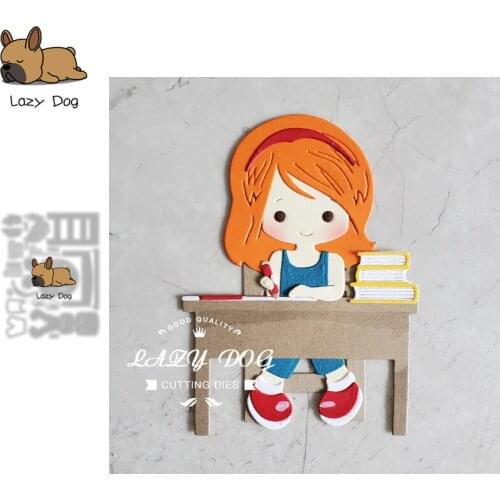 Homework on the desk Metal Cutting Dies Scrapbooking Stencil DIY Mold Craft Embossing Die Cuts Card Making New Dies For 2021