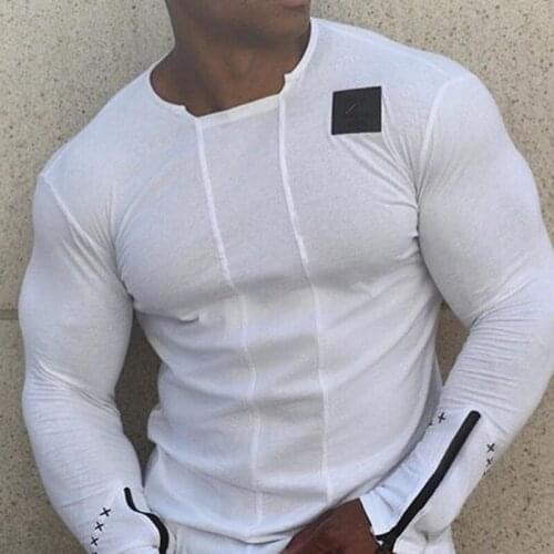 New High Quality Mens Casual Shirt Letter Print Tanks O-neck T-shirt Tight Muscle Bodybuilding Speed Drying Hip-hop Tees tops