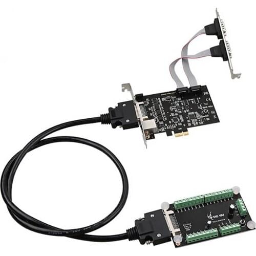 EtherCAT Bus Motion Control Card 100MBPS Universal PCIE Master with 1 RJ45 Dual RS232 Serial Ports Adapter Expansion