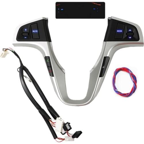 For Hyundai VERNA SOLARIS Steering Wheel Control Button With Bluetooth Backlight Audio Volume Music Switch Car Accessroies Auto