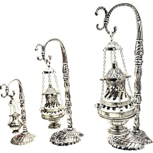 Antique Carving Incense Burner Cross Decoration Church Chapel Decorations Prayer Religious Family Worship Supplies