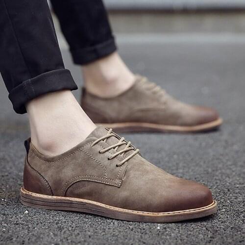 Men Shoes 2021 Newest Mans Cortex Casual Shoes Summer Fashion British Style Mens Leather Shoes Business Comfy Vulcanized Shoes