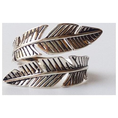 Boho Feather Rings For Women Wedding Vintage Finger Ring Knuckle Female Bohemian Charm Jewelry Gifts