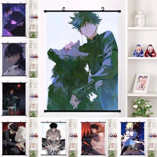 Print Anime Boy Canvas Picture Cartoon Characters Plastic Hanging Scroll Poster Modern Home Bedroom Wall Art Painting Decoration