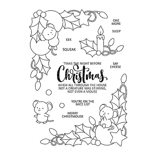Christmas mouse Transparent Clear Stamp for DIY scrapbooking/Card Making C706