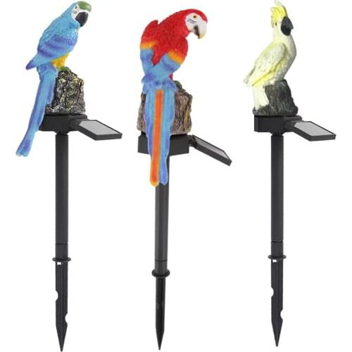 Solar Powered Garden Light Outdoor Waterproof Parrot LED Fairy Light Lawn Lamp Garden Decor Landscape Night Animal Shape Lamp