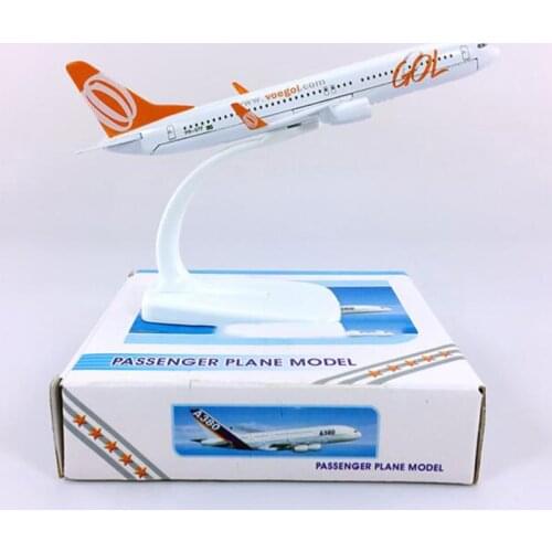 16CM B737-800 Brazil GOL airlines 1/400 SCALE airplane model toys aircraft diecast plastic alloy plane gifts for kids