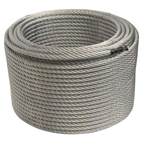 Freeshipping 200m/lot 4mm High Stainless Steel Wire Rope Tensile Diameter 7x7 Structure Cable Gray for Stair Systems