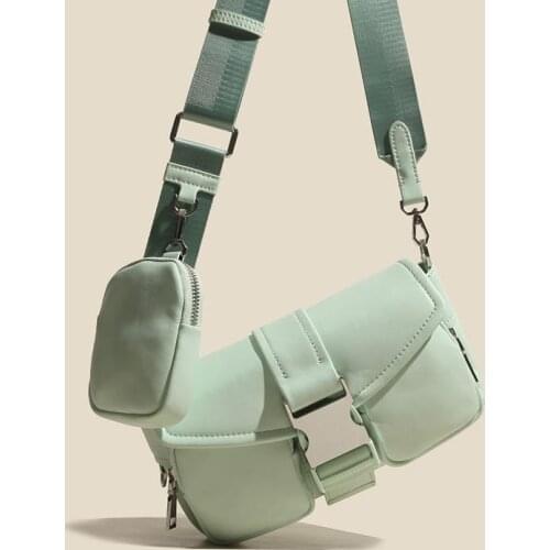 Genuine Leather French Deluxe Sense 2 Pair Pocket Breast Bag Under The Armpit Bag INS Bag Chain Bag Cross-body Bag