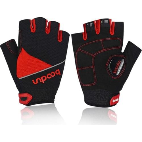 Boodun Outdoor Half Finger Cycling Gloves mtb Gel Pad Bicycle Gloves Shckproof Comfortable BiKE Gloves