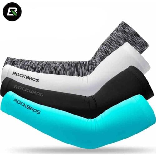 Rockbros Cycling Arm Sleeve Anti-UV Breathable Lycra Elastic Cycling Armwarmers Bike Bicycle Arm Sleeves Manguitos Ciclismo