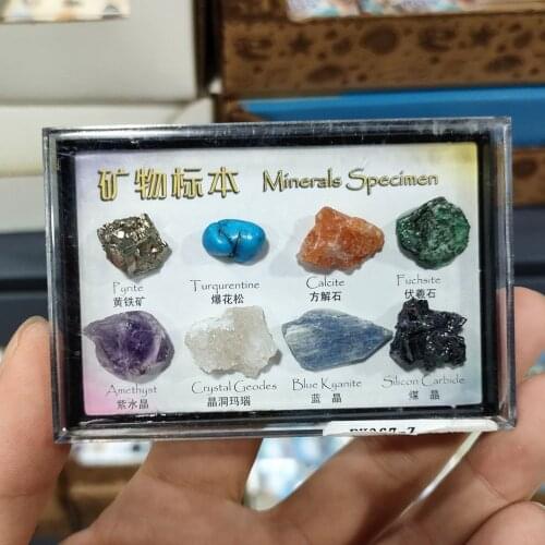 1Box Rough Crystal Stones Raw Quartz Amethyst Natural Stone Citrine Rose Quartz Pyrite Cluster Wicca Healing Point Specimen