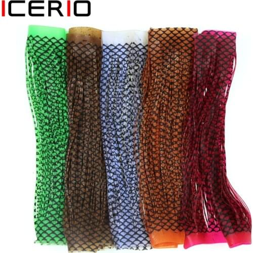 1PCS Fly Tying Material Grizzly Barred Rubber Flutter Silicone Legs Dry Streamer Buggy Nymph Legs Tying Fish Hook Rubber String