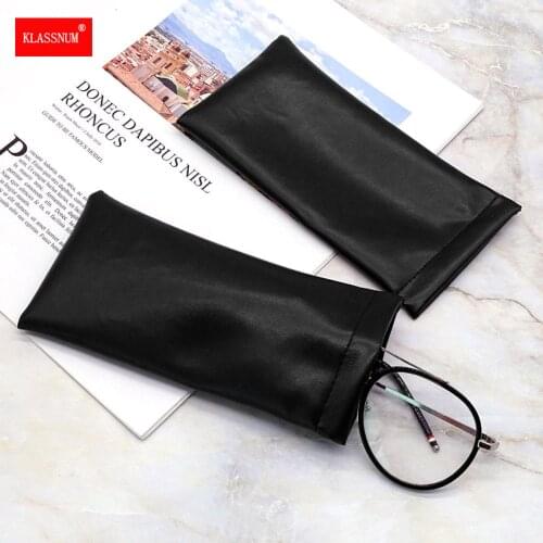 1PCs PU Leather Glasses Bag Automatic Closing Sunglasses Bag Glasses Protective Cover Wallet Portable Storege Case Fashionable