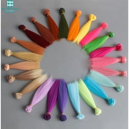 1pcs hair for doll 15cm*100CM color straight wig for 1/3 1/4 BJD doll DIY Accessories