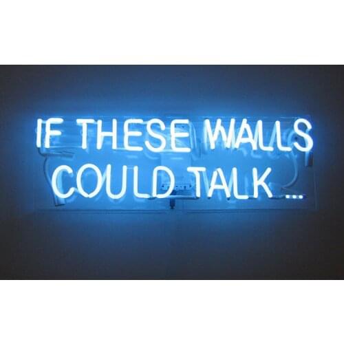 14“ If These Walls Could Talk Acrylic Custom Neon Light Lamp Sign Beer Bar Decorate Home Wall Room Windows Glass Tube Artwork