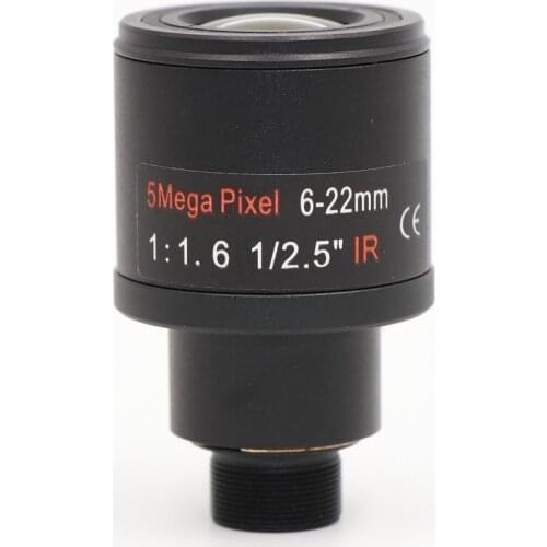 CCTV Camera 6-22mm Lens 5.0 MegaPixel Manual Zoom/Focus/IRIS M12*0.5mm Mount Infrared Night Vision Lens For CCTV Camera
