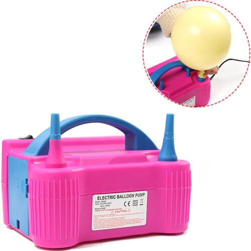 600W Portable Electric Balloon Pump Balloon Inflator Pump Double Hole Nozzle Air Compressor Festvial Birthday Ballon Pump Tool