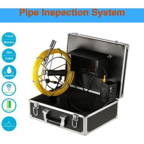 7 Inch Monitor 20M Cable 23MM Camera Head Sewer Pipe Inspection Camera System Kit Used For Underground Pipe Inspection