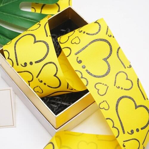 75 mm gold foil ribbon 3 inch ribbon holographic ribbon craft supplies Valentines Day grosgrain ribbon 3" H1301245